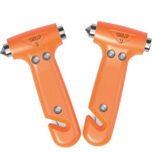 2Pack Car Safety Hammer Emergency Escape Tool with Window Breaker and Seat Belt Cutter, Orange