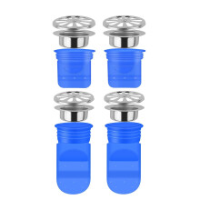 Floor Drain Backflow Preventer 4 Pack, 1.97 Inch Silicone One Way Valve for Odor and Bug Blocking