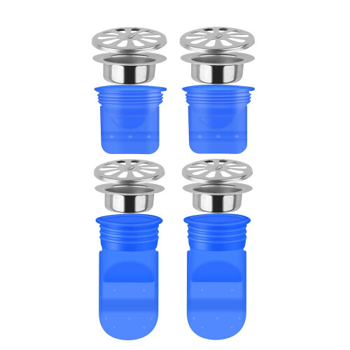 Floor Drain Backflow Preventer 4 Pack, 1.97 Inch Silicone One Way Valve for Odor and Bug Blocking
