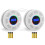 Smoke and Carbon Monoxide Detector Wireless Interconnected Alarm with LCD Display Battery Powered White 2 1
