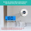 Smoke and Carbon Monoxide Detector Wireless Interconnected Alarm with LCD Display Battery Powered White 2 3