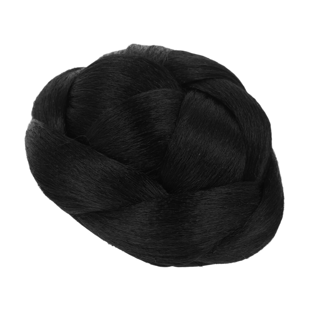 Unisex Synthetic Braided Hair Bun Extension Clipon Chignon For Women Wavy Volume Boost Easy Styling
