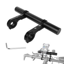 Ainiv 20cm Bike Handlebar Extender with 2PCS Clamp Brackets and 1PC Hex Wrench Aluminum Universal Bicycle Handlebar Extension for Bicycle Light Spee