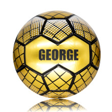 Personalised Football Ball Customise with any name Gold Size 5