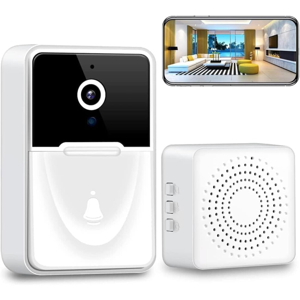 Wireless Video Doorbell 1080P Ultrawide Smart Camera With Ai Detection Night Vision Twoway Audio 9053599127321