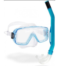 CRESSI Sirena Island 20 ClearAquamarine Snorkeling Combo Set Mask Sirena Snorkel Island 20 TransparentAquamarine One Size Unisex
