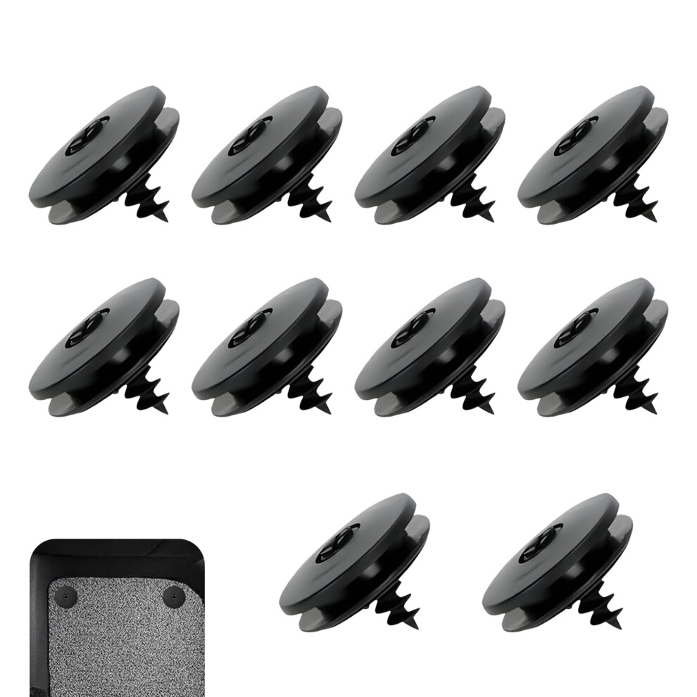 10 Pcs Universal Car Floor Mat Clips Nonslip Waterproof Holders For Cars Trucks Suvs Black 9053599127437