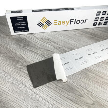 EasyFloor Self Adhesive Floor Tile Vinyl Flooring Washed Grey Wood Effect Peel and Stick Tile 15X90cm 35pcs Wooden Flooring for Kitchen Living Room
