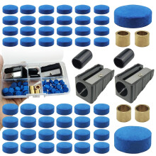 SHUIYUE Snooker Cue Trim KitIncluding Cue Tips Billiard Cue ProtectorCue Tip TrimmerCue Tips Ferruleswith Storage Box