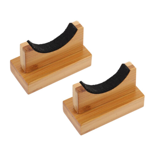 Bamboo Baseball Bat Holder Stand Desktop Display Rack Rounded Edge Design Space Saving Organizer Memorabilia Collection