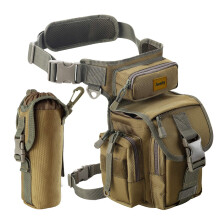 Jueachy Military Tactical Drop Leg Bag Multifunctional Thigh Bag with Water Bottle Pouch for Motorcycling Hiking Traveling Fishing Camping