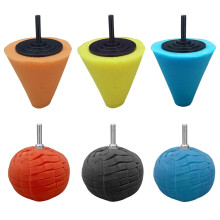 6PCS Car Polishing Pads Wheel Polisher Kit for Drill Deep Shine Foam Cone Auto Detailing Cleaner