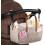 Diaper Caddy Organizer with MultiCompartment Foldable Felt Storage Basket for Nursery Khaki 5