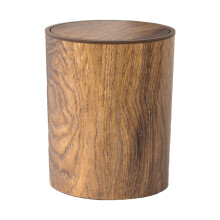 Swing Trash Can Large Capacity Plastic Waste Bin with Lid Retro Style for Home and Office
