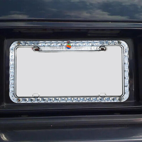 LED License Plate Frame with Efficient Illumination, Waterproof and Easy NoDrill Installation 1