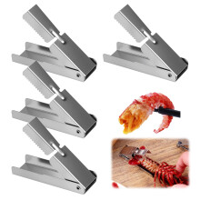 4 Pcs Crawfish Peeler and Shrimp Peeler, Stainless Steel Sheller with Fast Shell Removal for Seafood
