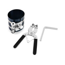 Piston Ring Installer and Compressor Tool Kit, Adjustable Carbon Steel Pliers for Engine