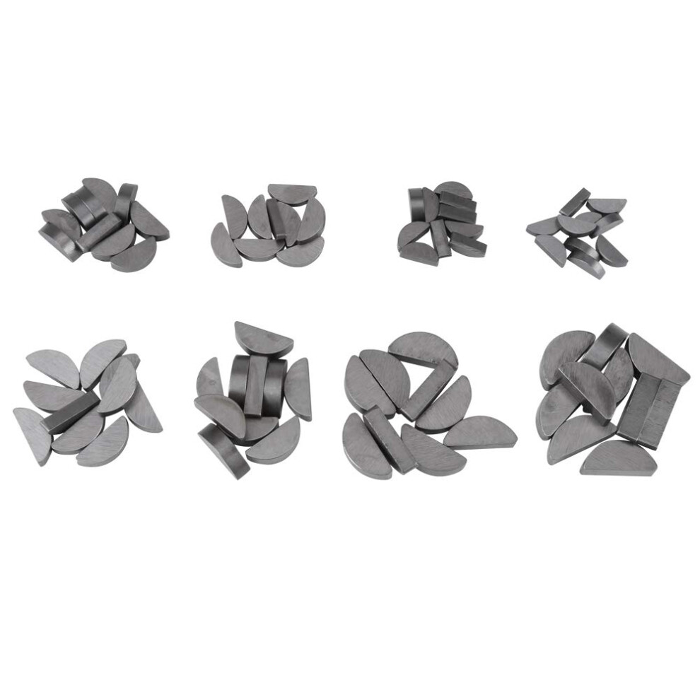 80Pcs Woodruff Key Assortment Set Durable Metal Fasteners Multiple Sizes For Industrial Use 9455672801218