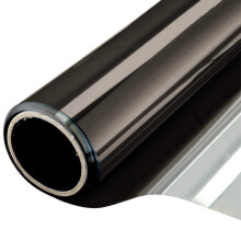 One Way Window Film Black Silver 17.5x6.5ft Daytime Privacy Tint UV Blocking Heat Control Static Cling