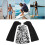 Surfboard Traction Pad with Secure NonSlip Grip, 3 Piece Skimboard Deck Mat, Quick Adhesive 3