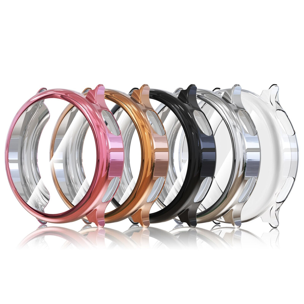 Case And Screen Protector 5Pack For Garmin Vivoactive 6, Full Coverage Slim Bumper,5 Colors 9455672801430