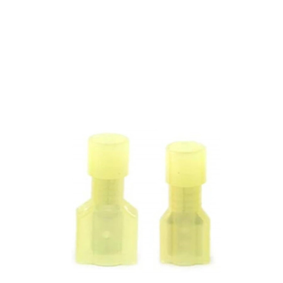 50Pcs Yellow Wire Connectors Fully Insulated Male And Female Spade Quick Disconnect Electrical Crimp Terminals 9455672801416