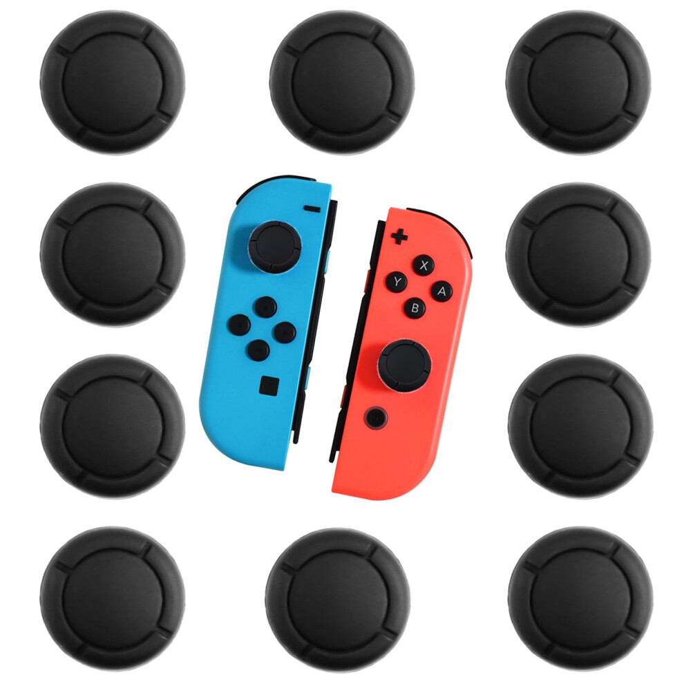 Switch Thumb Grips Joystick Caps 10Pcs Silicone For Nintendo Switch Oled Lite Antislip Black 9455672801492