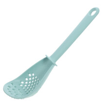 Plastic Skimmer Spoon 22cm Green Multifunction Cooking Colander for Noodles and Vegetables