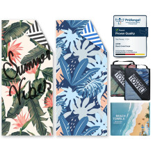 Beach Towels For Adults Extra Large - 2 Pack 200x90cm Lightweight microfibre beach towel with Mesh Bags, Double Sided Sand Free Absorbent Quick Dry