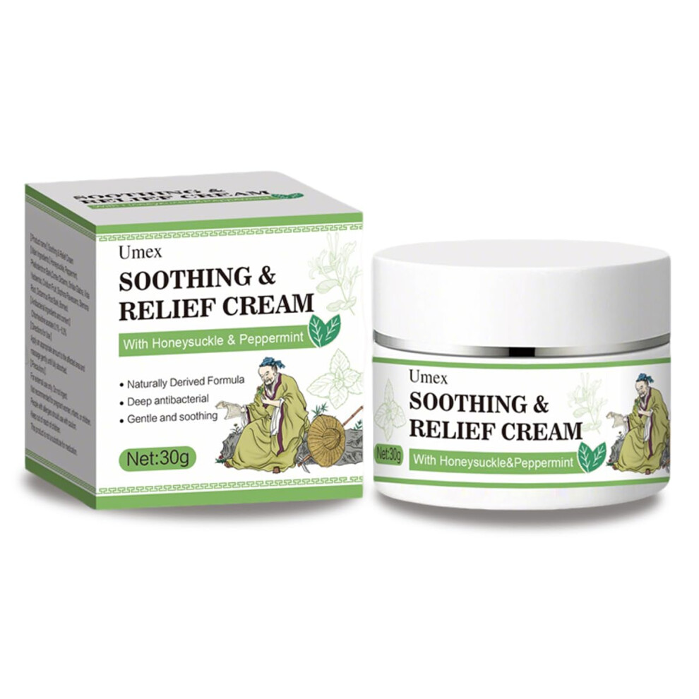 Herbal Moisturizing Cream for Sensitive Skin with Deep Hydration and Cooling Relief, 30g