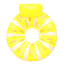 Inflatable Pool Float Swimming Ring 120CM Yellow Fruit Design for Adults Durable PVC Lounger