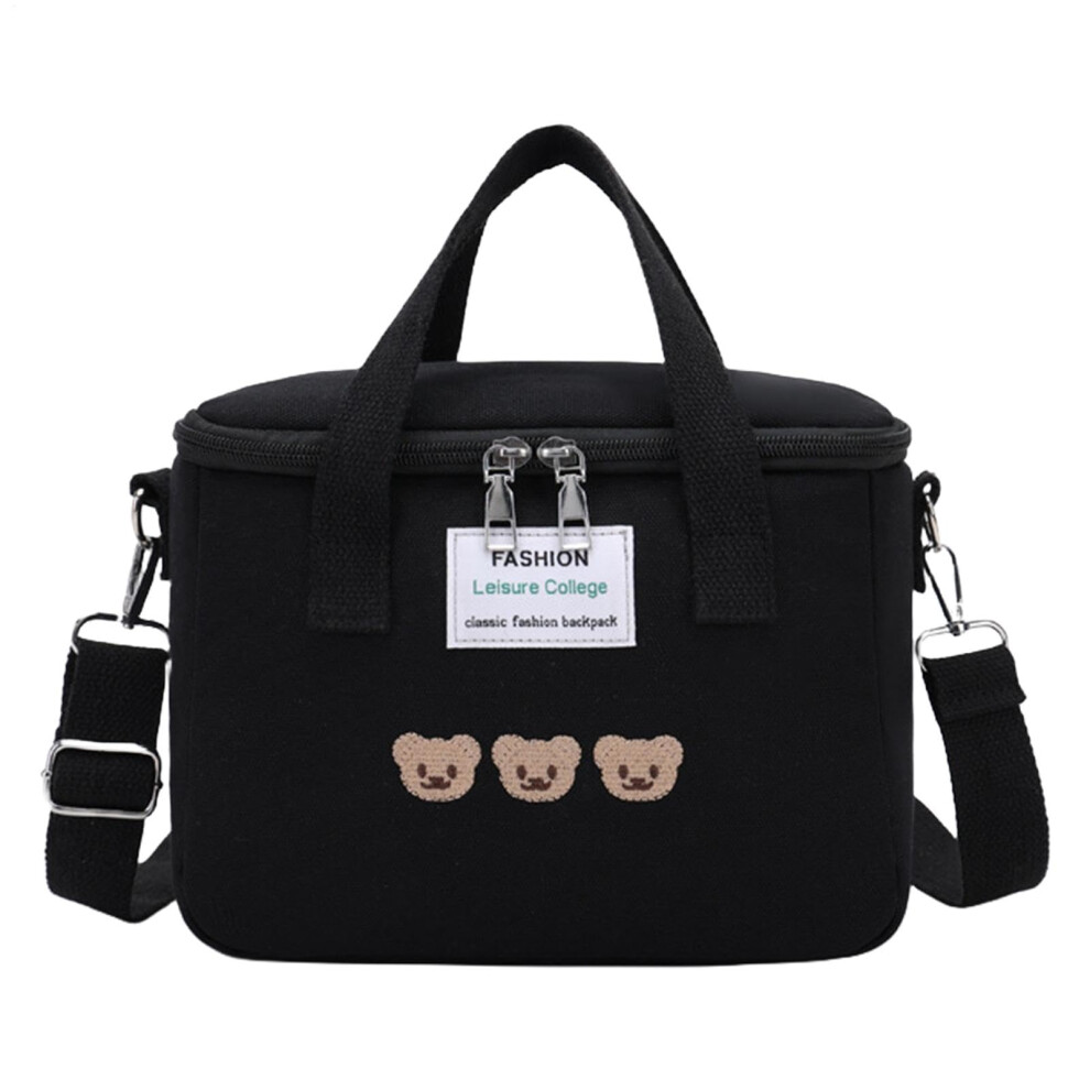 Large Capacity Waterproof Travel Diaper Bag With Insulated Pockets And Durable Shoulder Strap Black