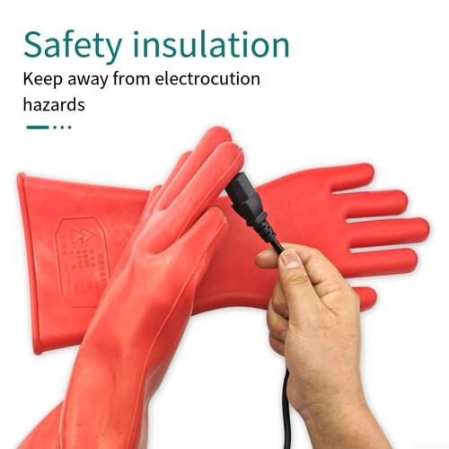 Heavy Duty 5KV Insulation Gloves For Electrical Work And Maintenance Rubber Insulation Material 1