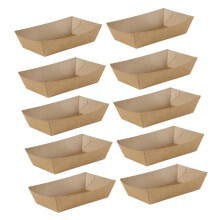 100pcs Paper Food Containers Greaseproof Snack Boxes for Hot and Cold Takeout Meals Stackable