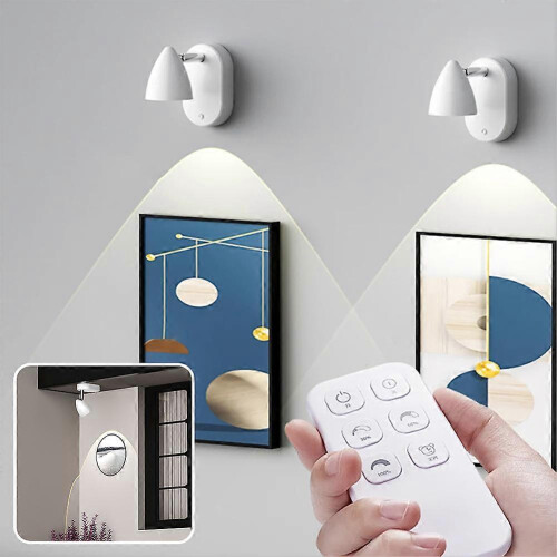 (Ordinary 3000mAh)Wireless Led Wall Light with Remote Control Rechargeable Dimmable LED Wall Lamp for Home 2