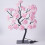 (Pink) Simulation Rose Tree Lamp USB Decorative LED Table Light Adjustable Branches Elegant Room Decor Gift 1