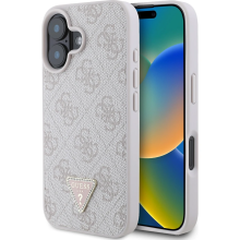 Guess Triangle Logo Magsafe Impact Case Cover For Apple iPhone 16 Pink