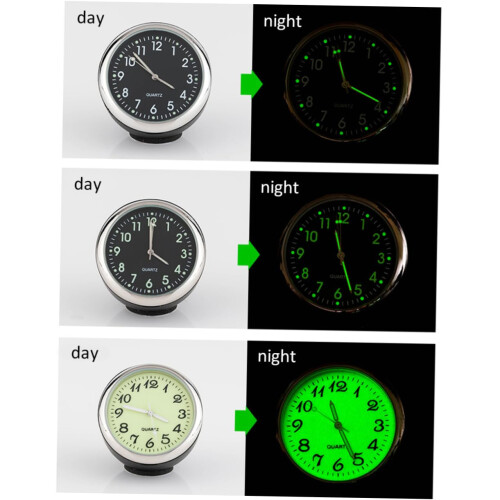 Luminous Car Dashboard and Vent Clock with Adhesive, Waterproof Design, Durable Steel Pointer 2
