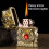 (Dragon, Multicolour) Embossed Paraffin Lighter Vintage Grinding Wheel Ignition for Camping 4