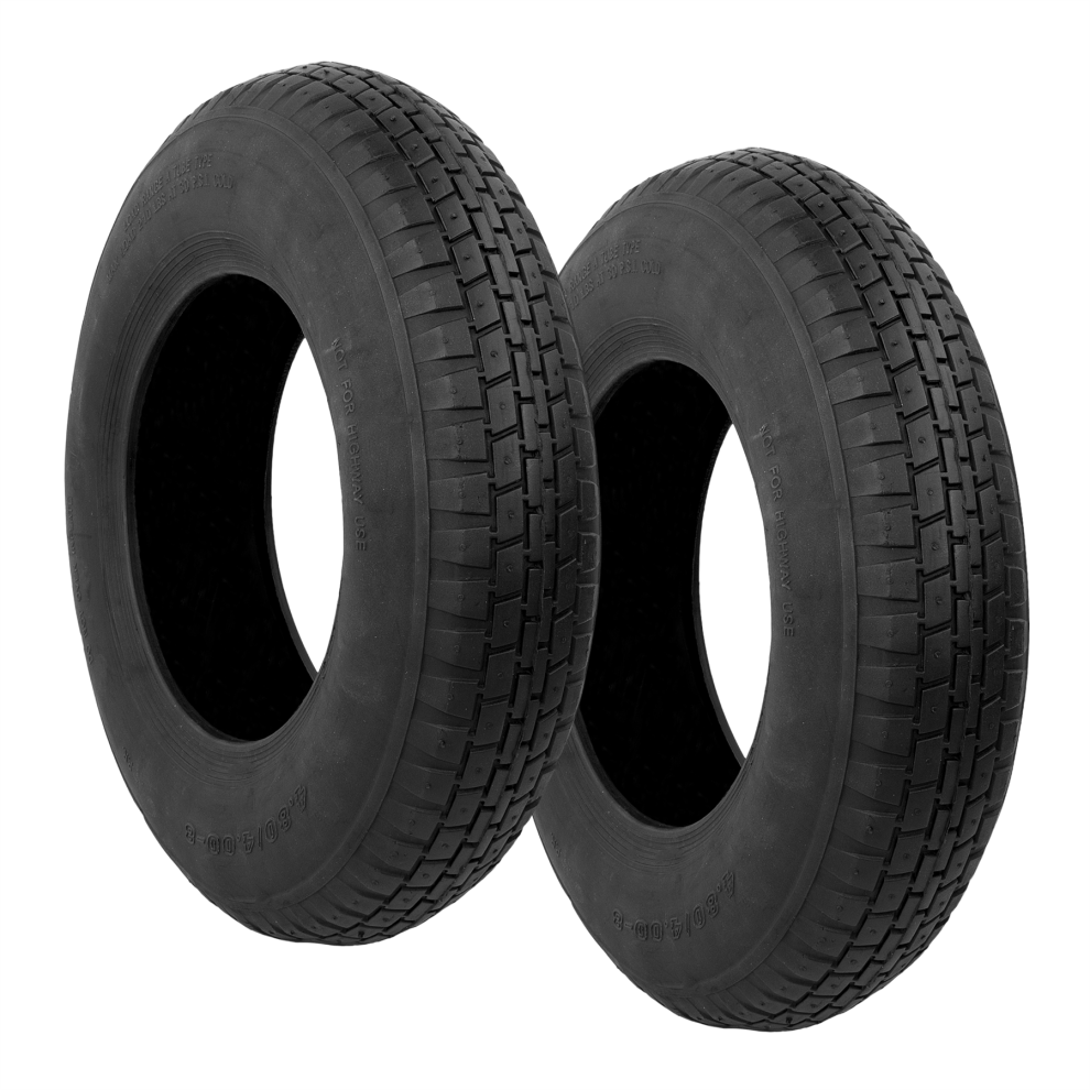 Kct (2X Tyres 4.80/4.00-8) 4.80/4.00 - 8 Inch Tyre Or Inner Tube Available For Wheelbarrow 16 Inch