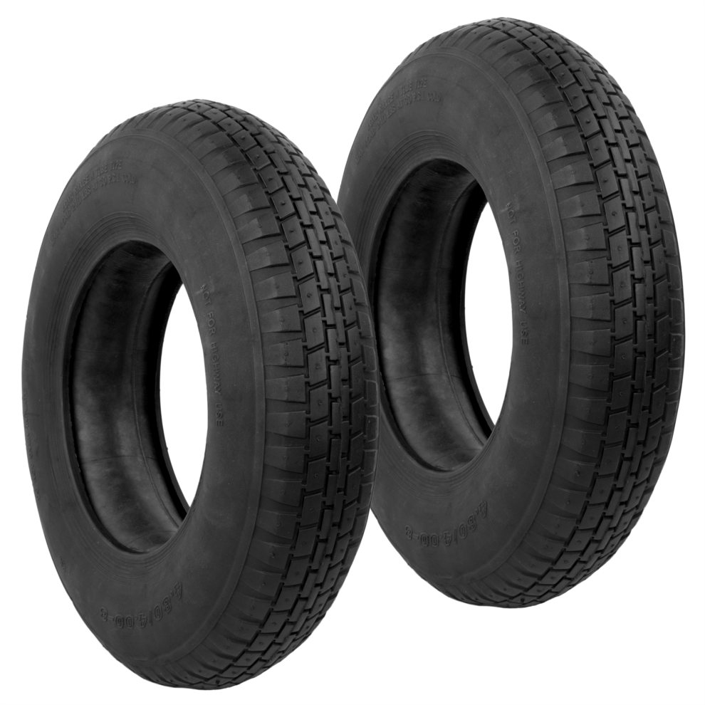 Kct (2X Tyres & Tubes Kit 4.80/4.00-8) 4.80/4.00 - 8 Inch Tyre Or Inner Tube Available For Wheelbarrow 16 Inch