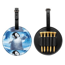 Leather Golf Tee Holder and Ball Storage Bag, WaterResistant Golf Accessory Organizer