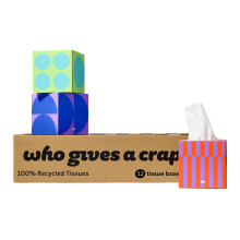 Who Gives A Crap Facial Tissues - Pack of 12 Forest Friendly Tissues, Ultra Soft Tissues Free of Inks, Dyes, or Scents, FSC-Certified