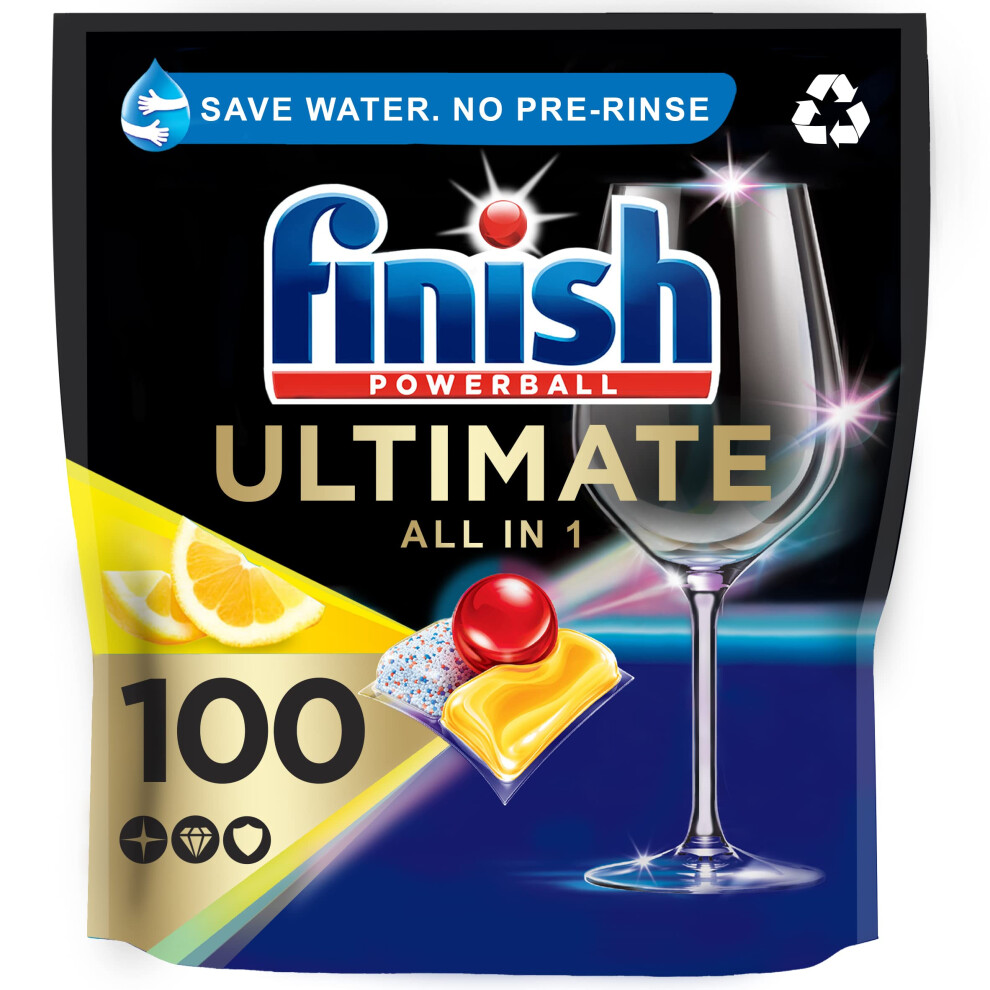 Finish Quantum Ultimate Dishwasher Tablets Lemon Scent 100'S