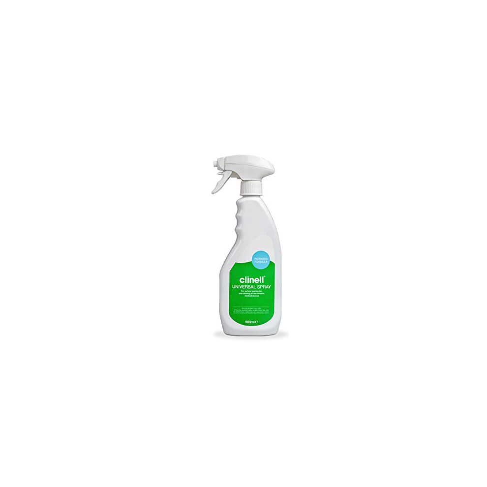 Clinell Universal Cleaning And Disinfectant Spray For Surfaces - Pack Of 12 Bottles - 500 Ml Each Bottle (6L) - Universal Spray, Kills 99.9% Of White