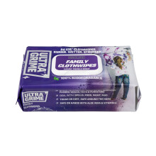 UltraGrime Family XXL Biodegradable 80 Clothwipes - Pomelo Scented Large Wet Cloths - Heavy Duty Multi Purpose Floor Cleaner