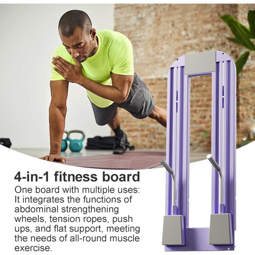 Push Up Board with Resistance Bands, Foldable AntiSlip Strength Training for Home Workout 1