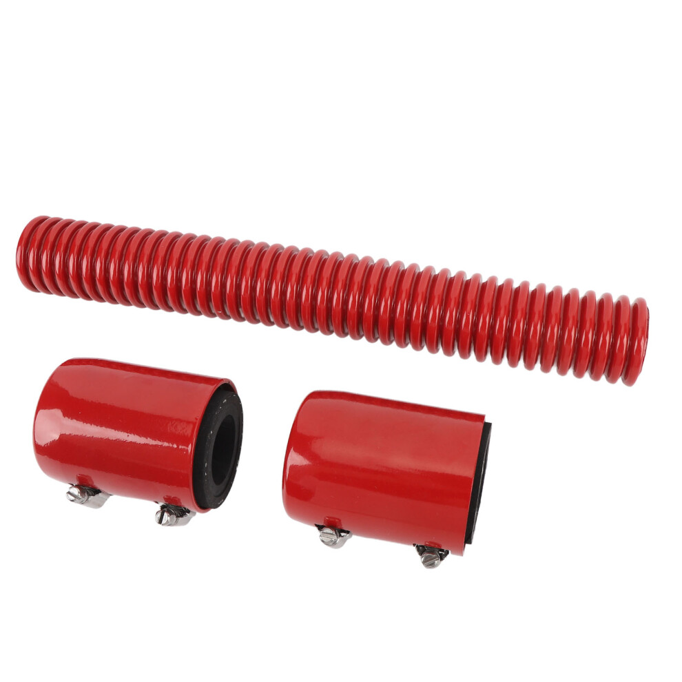 12In Stainless Steel Coolant Radiator Hose Kit With Cap Â 1-1/4In To 1-3/4In Red 5041383369761