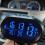 Car Digital Clock with Dual Temperature Display Voltmeter 12/24 Hour LCD Screen Blue Backlight 2