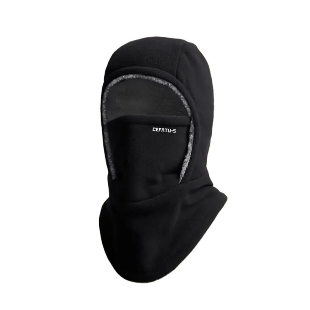 Balaclava Ski Mask Thermal Fleece Windproof Breathable Full Face Winter Cycling Cap Black 9455672802765